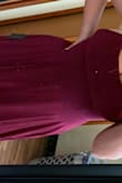 I ordered this dress last minute for a Military ball & it's perfect! I'm pretty talk so I was gladly surprised when it was long enough for me to wear with heels. It's a little awkward in the boob area but a sticky bra should be able to fix it. - Althea S.