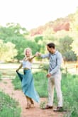 The skirt has so dimensions and is exactly how I pictured for my engagement photos in Sedona AZ. - Rebecca W.
