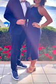I ordered this dress in multiple sizes and the large was perfect for me. I am top heavy and it was very flattering for my body type.
It is fully lined which gave it a quality feel. - Sarah B.