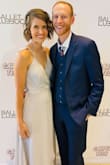 I loved wearing this dress to our Gala event. I felt so delicate and beautiful in this dress. It fit very well, it was comfortable, and I had many many compliments through out the evening. The flowing train, the small ruffles on the shoulders, and the cross strap in the back were the things that caught my eye when purchasing. - Jessica R.
