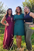 I loved this dress. I have a larger size chest and with a little boob tape, it fit great. I received so many compliments on the dress. The color is so vibrant. - Graciela B.