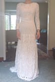 I loved this dress! The train is so pretty and the back is gorgeous, but you can still wear a bra! - Rachel P.