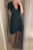 Overall fits well, I did not have issues with cleavage area. Definitely longer length/conservative but very cute! - Katherine A.