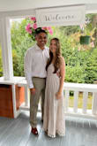 I wore this amazing dress to a wedding last weekend!  I love how unique it is with the tassels at the bottom (my favorite part).  It fits true to size and is very comfortable!  I did wear a short skirt-style slip in beige underneath due to the dress being a tiny bit sheer in the sun.  I'm just over 5'6 and without shoes the dress does touch the floor for me.  I wore 2 inch wedges which was enough to get the tassels off the ground.  I would definitely recommend this dress! - Angela R.