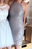 I purchased this dress for my parent's wedding anniversary. I had just given birth and needed something not so tight. I purchased a medium size and it fit perfectly, I loved the straps in the back added comfort and it felt great. Received many compliments! Sorry, the picture I provided doesn't give it much credit. - Aurora G.