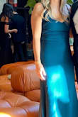 The reviews on this dress were amazing, so I had to try for myself. First off, the green color is gorgeous in person, but definitely takes on some other colors in different lighting (see photos taken at same time, just a few feet apart and at a slightly different angle). The fit was spot on, I am 5'9", 150lbs, 34C, athletic build and bought a M, my normal size. Only minor flaw...I'm not a fan of adjustable straps on formal gowns, so had my tailor remove them and permanently sew the straps in. All in all would 10/10 recommend for a reasonably priced, good quality dress! - Abby D.