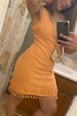 A dress that can be used on casual occasions. I love the color and how comfortable it is. I'm usually a medium and this one is a little big. - Pamela G.