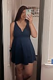Dress is super cute and pretty much looks like the picture. The plunge neck is pretty low so be aware of that. Overall I got what I ordered! (Navy blue) - Madison S.