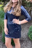 My daughter got so many complements with this dress. Well made, not too short, fits well, did not wrinkle or change shape after wearing it.  Great dress! - Laura B.