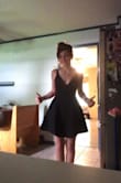 This dress fits to true size, the straps in the back aren't adjustable so a tiny bit loose, but that doesn't change a thing. - Kiran J.