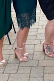 Bought these to wear to a wedding. I am normally a 7.5 very rarely an 8, I bought a 7.5 and they were a little big. If I had tone I might've purchased a 7 as well to compare. Either way I wore them all night no problem. - Erika J.