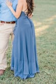 I was looking for a dress for my engagement pictures and this was perfect! It fits well, I just took a little off of the bottom so it wouldn't drag the floor with heels. - Brittany B.