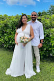 I bought a L size, but I'm 9 months pregnant and it ran small. So I returned and went for a XL, it was the best decision I made. It ran a little large on my bust, but the rest was great. Got married this weekend and I'm amazed by it. Quality, material, everything. - Karyni M.