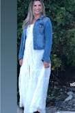 I bought this dress for my engagement photos and it was perfect, a little long, but the slit makes a difference, very flowy and super comfortable. True to size, I ordered a medium abs fit perfectly. - Ashton E.