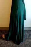 This dress is AMAZING! On the hanger it felt heavy, but once on it wasn't heavy at all! The material is super soft and stretchy. The color was PERFECT. I wore this for a formal wedding, but could absolutely be dressed down! Love how versatile the dress can be with the opened ended top! - Brittany A.