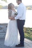 Used this as my wedding dress and it was absolutely beautiful. The fit was perfect. Only issue I had was at the one spot where you zipper it closed it was very hard to get shut. But everything else about the dress was perfect. - Kathlyn K.