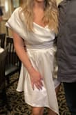 I love this dress! It was so comfortable and everyone complimented me! I did not wear a bra with it, if I did it might have been a little tight. I'm broader on top. - Ashley W.