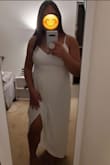 I love this dress its so simple yet beautiful. I choose the white dress. The train or skirt part of the dress is a little bit see through. (Not the same material as top portion. Originally purchased a L and I actually had to size up to an XL. Lulus was pretty quick on sending another one out to me! - Jessica A.