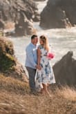 I recently had my engagement pictures and wore this dress. It fit my body perfectly with one minor snag, the top. Definitely not for those who are big chested like me. I had to forgo my bra and hoped that it won't be noticeable in the pictures. Other than that it flowed well and has been the talk of my preview picture. I am so glad I chose this dress for my pictures. - Krista S.