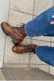 Overall, I'm super happy with my purchase. Before now I didn't own brown or heeled docs so I was super excited to add this unique pair to my collection. Not only is the color beautiful, but they are INSANELY comfortable. Usually breaking in docs results in my heels and calves being torn up but these were perfect for walking all over NYC from the minute I put them on. My only complaints are that they crease very easily by the toes which is an annoying problem I've never had with docs, and they definitely run a bit big. I'm an 8 in every other pair I own but probably could have sized down on these. - Maura C.