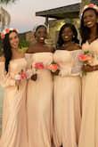 After countless months of searching for a bridesmaid dress in peach, one of the fellow bridesmaids purchased this dress and sent a picture to the group raving about the fit and flow of the dress. I equally bought one as did another bridesmaids and let's just say we all were deeply in love with the fit and flow of the dress! Thank you, Lulus for designing a gorgeous gown!!! 


All three of us received numerous compliments all night! - Jessica A.