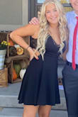 My daughter wore this dress to homecoming and LOVED it. She said it was comfortable and she got so many compliments! - Kathryn P.