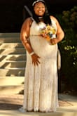 This dress was perfect. Fits like a glove! Usually I'm a true 2x but I go up in gowns that are mermaid style due to my bust and hip area. This was a perfect match and perfect fit. - Sheree P.
