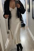 I am beyond obsessed with this piece it's so retro and classic with metal accents in all the right places. Also paired it with the meaning melody cream satin dress. - Melissa M.