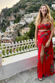 Love the style of this, feels fun and elegant (if a two piece can be elegant) at the same time. Like the other reviews noted, it is really long. I am tall-ish anyway, and have long legs so I thought a small would be short enough to wear with sandals, but I still couldn't wear without heels. Size otherwise isn't very sensitive because everything is adjustable, which I love. 4 stars instead of 5 just because I thought it was too long - Caitlin R.