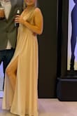 Such a beautiful dress! I wore to a gala. Unfortunately it ran super long though like the reviews said so I had 4 inches hemmed off. The straps on the top area were a little long on me as well so I safety pinned them. Overall a great dress! Just order in time to alter if needed. - Breanna M.