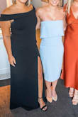The quality of this dress is amazing. It was flattering and just the right fit to feel secure but not tight. I did have to get two inches hemmed from the bottom and ended up taking the slit up two inches as well. I got so many compliments! - Victoria P.