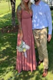 I chose this as the made of honor dress and it was so comfortable, I received a ton of compliments, and it complimented the blush tone bridal party perfect. It's a stunning dress and flows so nicely. The length was perfect with my heels on. The bust was tight but I used clothing glue to keep it up and in place so I didn't have any slips. All the pictures came out really nicely and I would 10/10 recommend this to a wedding guest/bridal party. - Naomi D.