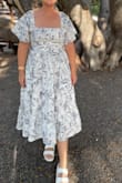 I wore this to a luau on a Hawaiian vacation and I got tons of compliments. Did not seem see through to me or my husband. Ordered a Large and fit just a little tight around my bust. If you're bigger busted I would maybe size up! - Madison B.