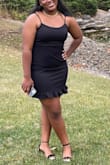 Dress was cute for Homecoming. Snug when you are curvy but still looks good. - Tina A.