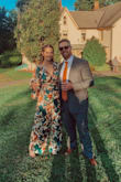 This jumpsuit was super comfortable and unique. I got many compliments throughout the night. Material is light and silky. It was the perfect length with heels on, could be a bit long on someone shorter. - Morgan P.