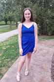 Comfortable, lightweight, has some give/stretch for nice fit. Good length for my daughter. Did have to alter the straps about an inch on each side as they were falling off her shoulders. - Paige H.