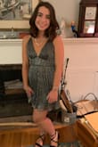 The material is light and comfortable. ( not scratchy) . Perfect for my starry night themed homecoming. Great price point! I felt confident in the way it fit. I paired with a leather jacket. You could dress it up with heels or wear doc martens. - Kristen C.