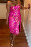 I am a size 14. The x-large fit super tight, which was perfect. The dress had no stretch and also small in the bust area. This was totally the look I was going for. - Sha G.