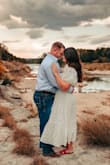 I normally wear a Large in flowy dresses and I ordered a medium in this and it was perfect! So comfy and I got so many compliments! I wore it in my engagement photos and could not be happier. - Caitlin M.