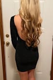 So pretty!  Beautiful open back with good coverage in front.  Perfect length. - Miranda C.