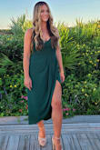 I wore this to a wedding on a beach.  I was a little worried that the fabric would not be flattering on my imperfections on my backside but I was pleased with how the dress fell.  The material was nice and light which was perfect because it was hot out. The dress was totally flattering and I got so many compliments! - Jacqueline F.