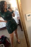 I ordered this dress for a wedding, and at the time of ordering it, my normal size (M) was not available, so I ordered a L. Fortunately, this dress runs a little small, so the large fit me pretty well. It was a little loose in the waist, but it left room for food and comfort. I highly recommend this dress!! I received so many compliments are night! - Haley O.
