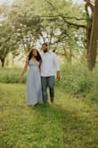 Wore this dress this past spring for anniversary photos with my hubby. I got my normal size but definitely could have sized up. There is no stretch so zipping it up was a struggle but thanks to my husband we made it work! Felt beautiful in it, my photographer loved the dress! - Asia R.
