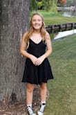 I wore this dress for my high-school homecoming at it fit pretty well. I ordered a medium but it was a little big. Overall the dress was super easy to dance in and looked great in pictures. - Sarah E.