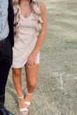 It was so comfy and the perfect length!! The material was super stretchy and couldn't adjust the straps so maybe size down? I loved it and was comfortable all night! - Amelia N.