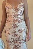 Bought 2 of these as potential bridesmaid dresses. Its stunning, love the sequin details. Dress is flattering on the body. The only thing that would make it perfect is the cut of the top portion; the part of the dress on the chest/bust is a little loose and flappy and did not work with my chest. - Chau L.
