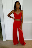 I bought this for my daughter to wear to homecoming. This 2pc fit perfectly and she looked gorgeous. We both loved it!!!! - Niki G.