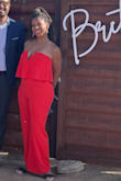 Also very long. Since it definitely needed a hem, I got the sides taken in as well.  I got it hemmed short enough that it could show off strappy heels or wear flats if needed.  I don't know what my waist/hip measurements are, but little waist, big bit & hips - Lindsay B.