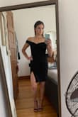 Loved it! Wore to a wedding and the off shoulder look definitely makes this dress classy. I have broad shoulders and an athletic build and this dress gave the illusion of more curve than I have ;) Definitely recommend! - Tonisha A.