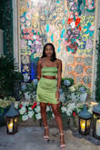 I loved this two piece. Ordered a small in the skirt and medium in the top (they were out of a small) and even though I'm only a B cup you couldn't tell at all that it was a medium! The quality is SO good and I'm so glad I got this. :) - Cassidy A.